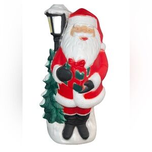 Vintage Santa Claus tabletop blow mold TPI 2004 Canada Christmas santa tree 18”‎